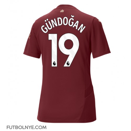 Camiseta Manchester City Ilkay Gundogan #19 Tercera Equipación para mujer 2024-25 manga corta